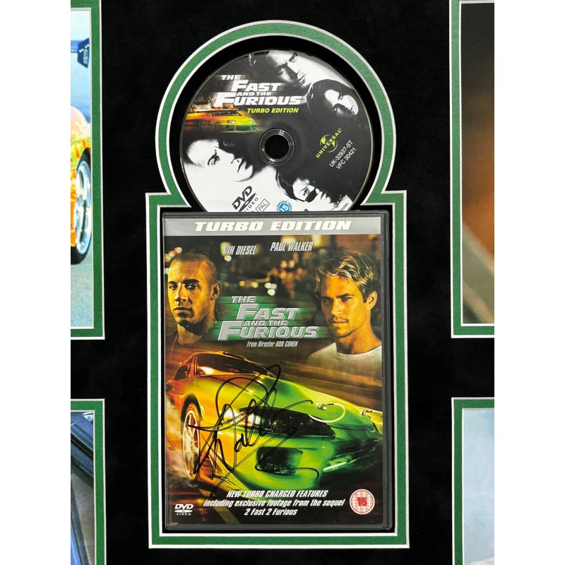 Paul Walker Autographed Fast & the Furious Dvd Framed Collage JSA COA Signed Photo