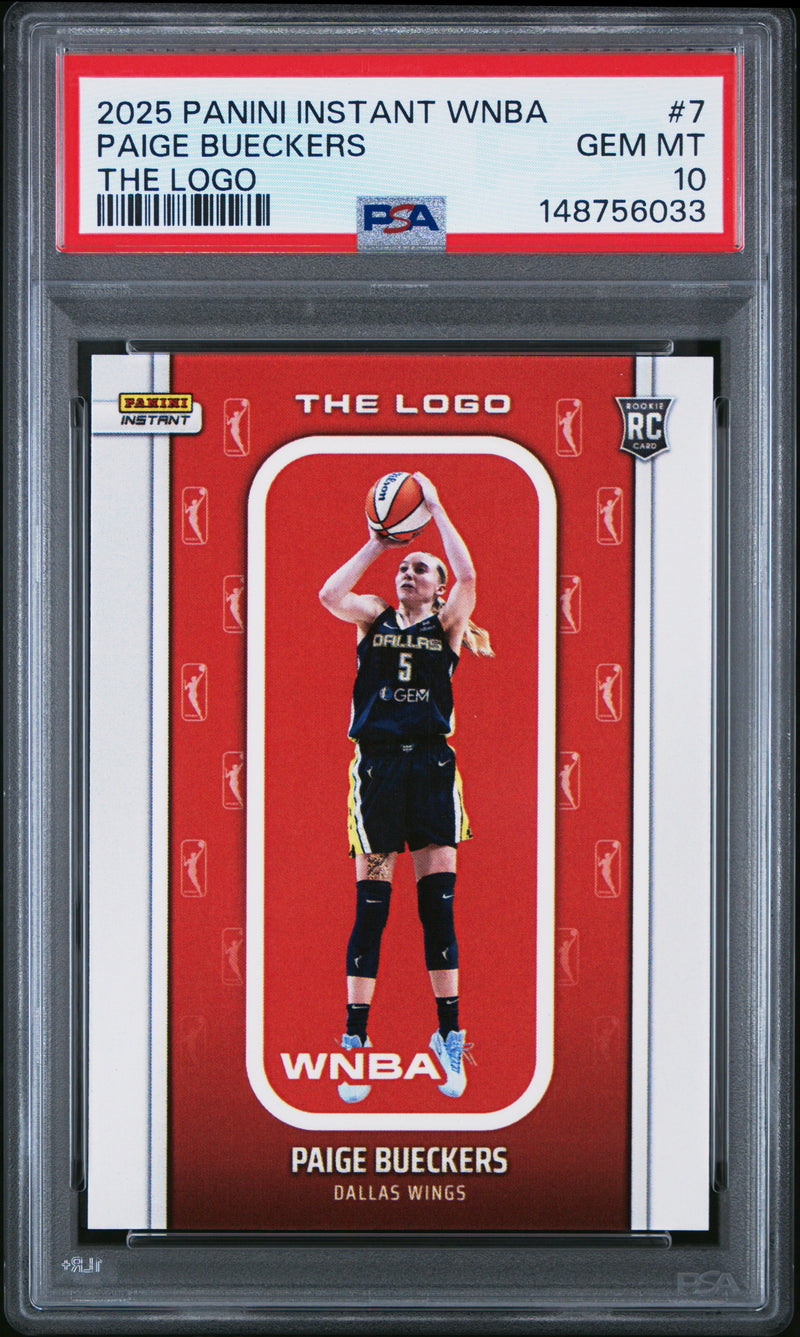 PSA 10 Paige Bueckers 2025 Panini Instant #7 Only 1447 Made The Logo Rookie Card Dallas Wings