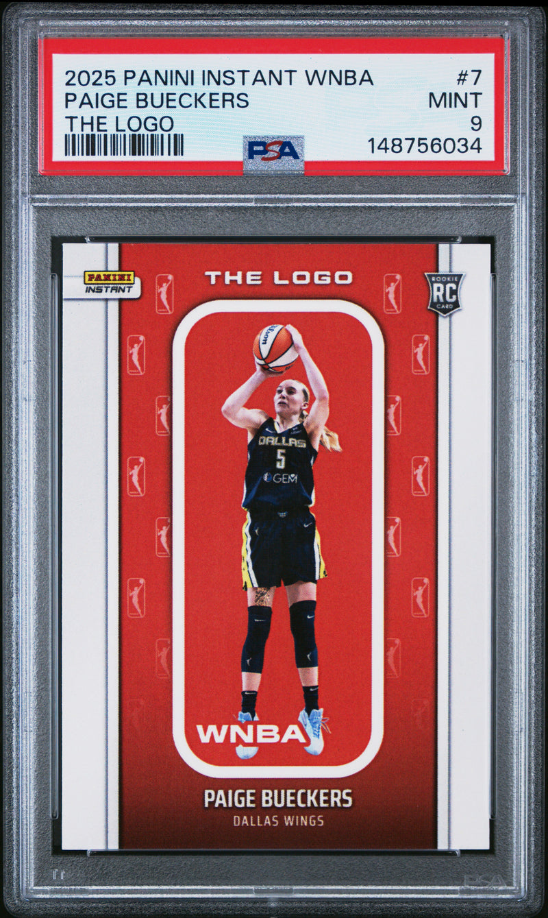 PSA 9 Paige Bueckers 2025 Panini Instant #7 Only 1447 Made The Logo Rookie Card Dallas Wings