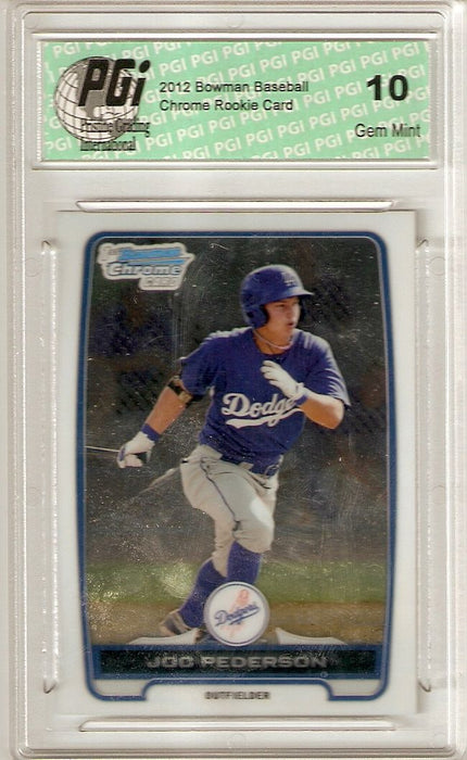 Joc Pederson 2012 Bowman Chrome #BCP104 1st Rookie Card Ever PGI 10