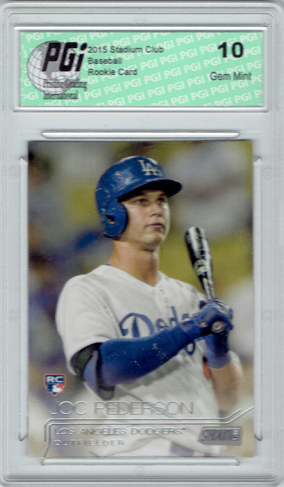 Joc Pederson 2015 Stadium Club #89 Rookie Card PGI 10 Dodgers