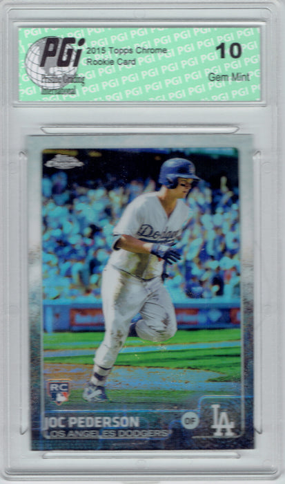 Joc Pederson 2015 Topps Chrome Refractor Rookie Card #129 PGI 10