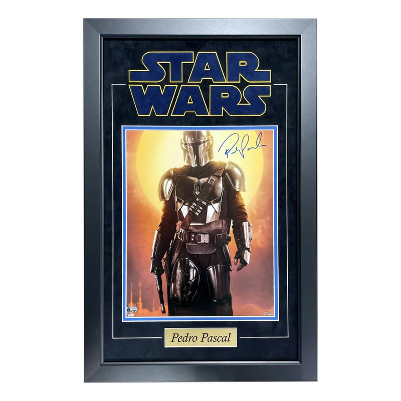 Pedro Pascal Autographed "The Mandalorian" 11x14 Photo Framed Topps COA Signed