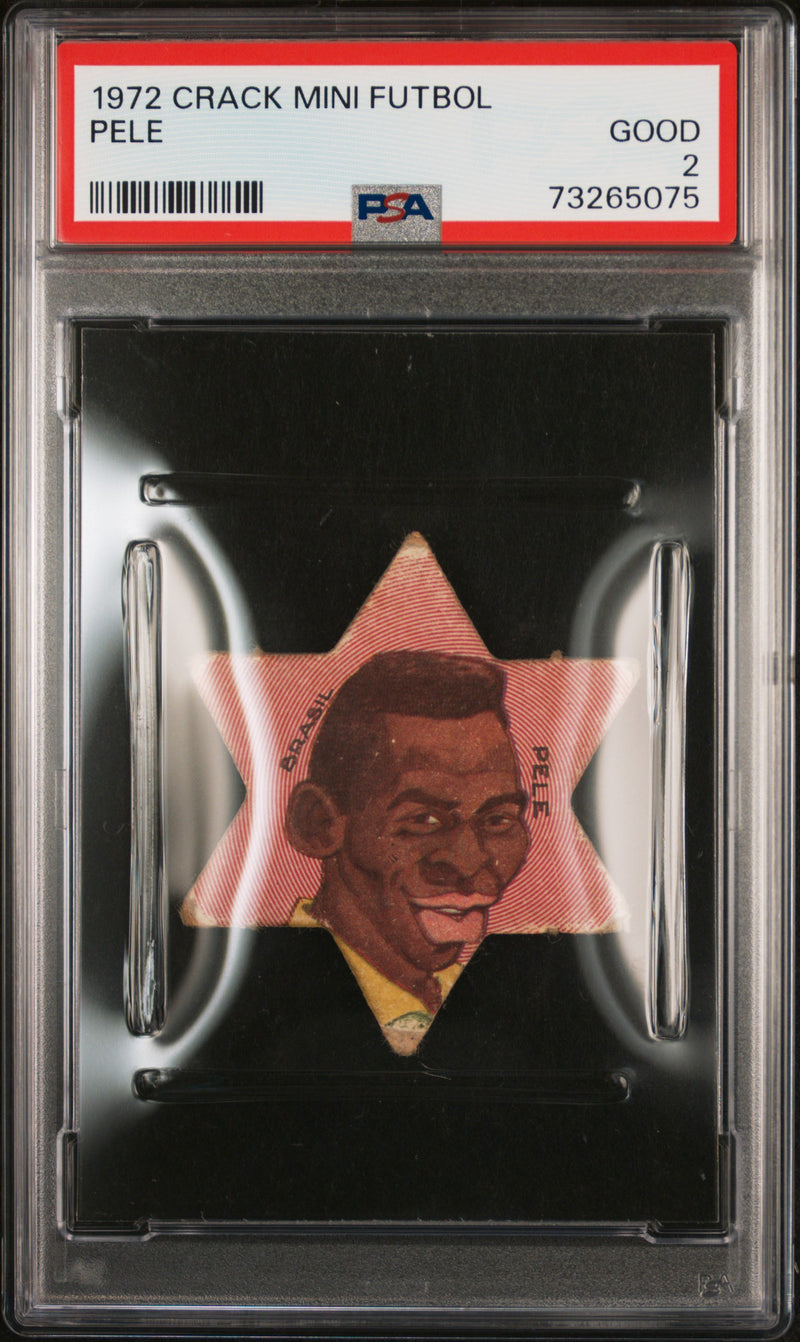 PSA 2 GOOD Pele 1972 Crack Mini Futbol #NNO Rare Trading Card Brazil