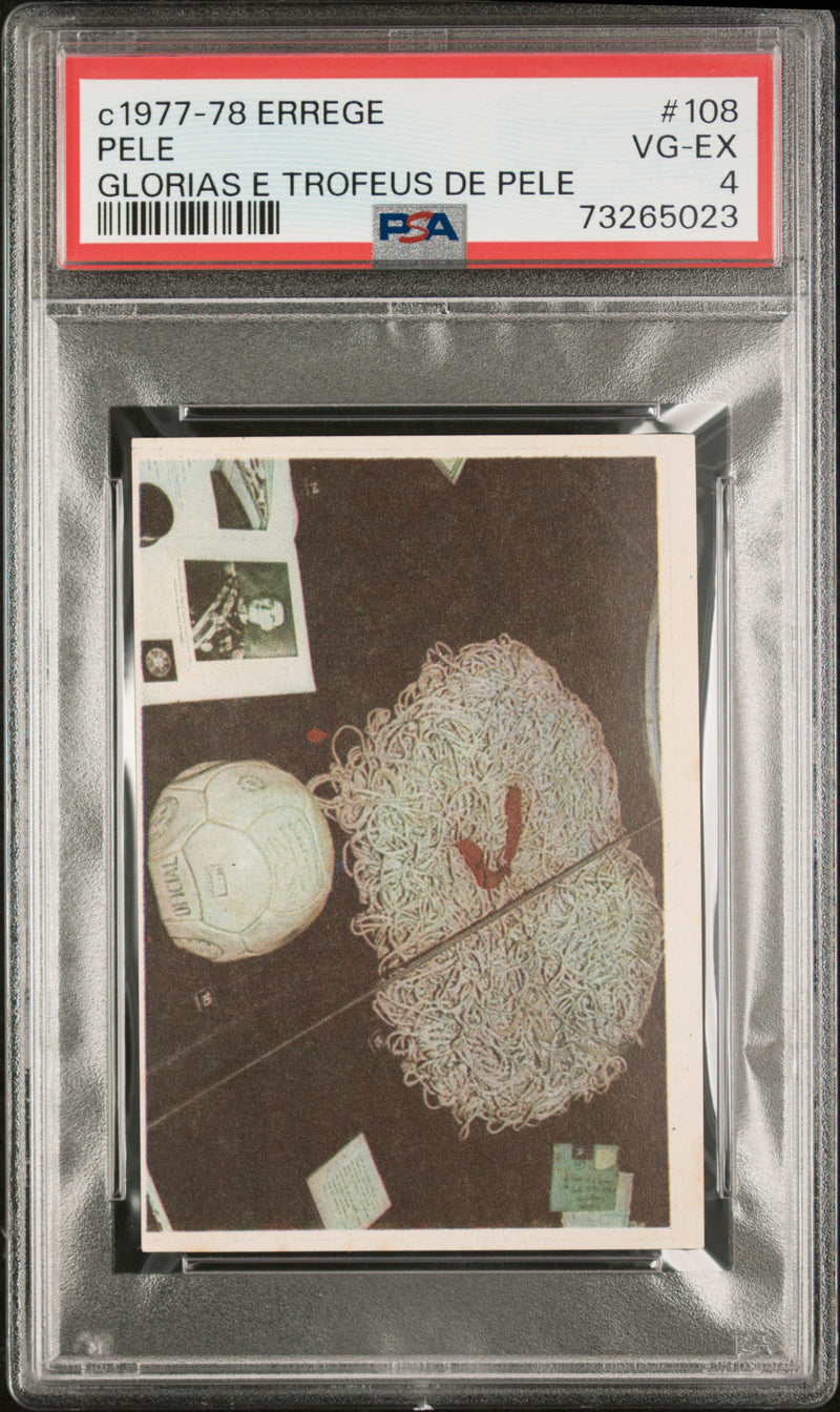 Pele 1977 PSA 4 Errege #108 Rare Trading Card Glorias e Trofeus de Pele