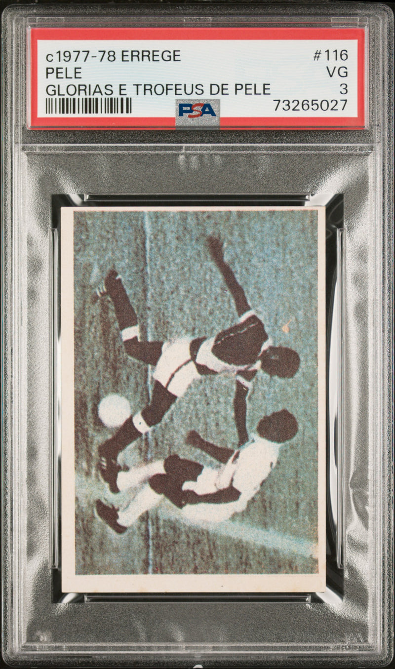 Pele 1977 PSA 3 Errege #116 Rare Trading Card Glorias e Trofeus de Pele