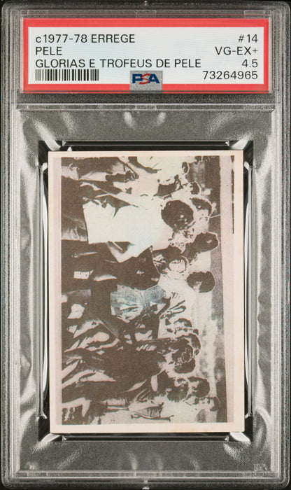 PSA 4 VG-EX Pele 1977 Errege #14 Rare Trading Card Glorias e Trofeus de Pele