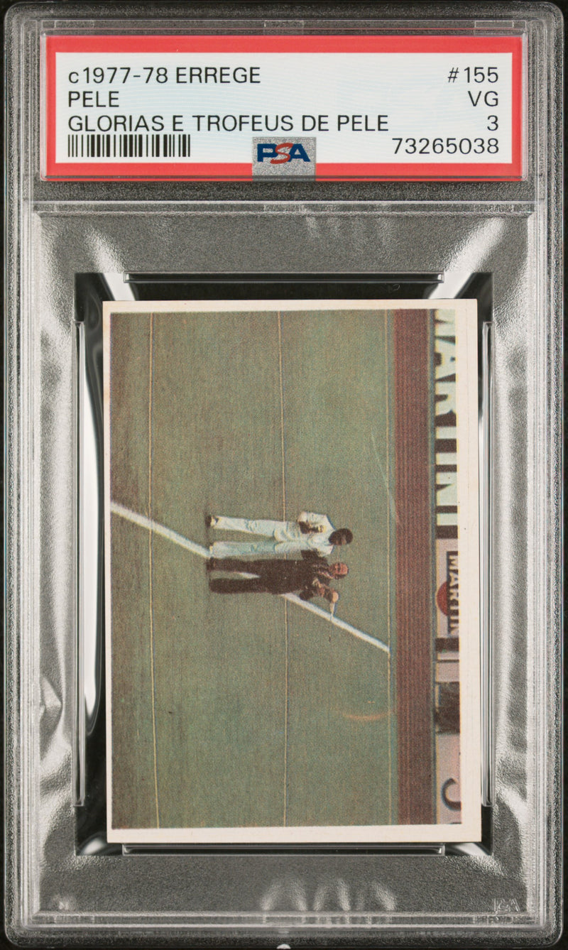 Pele 1977 PSA 3 Errege #155 Rare Trading Card Glorias e Trofeus de Pele