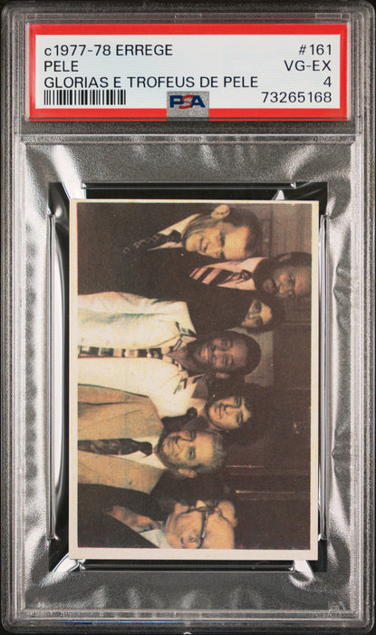 PSA 4 VG-EX Pele 1977 Errege #161 Rare Trading Card Glorias e Trofeus de Pele
