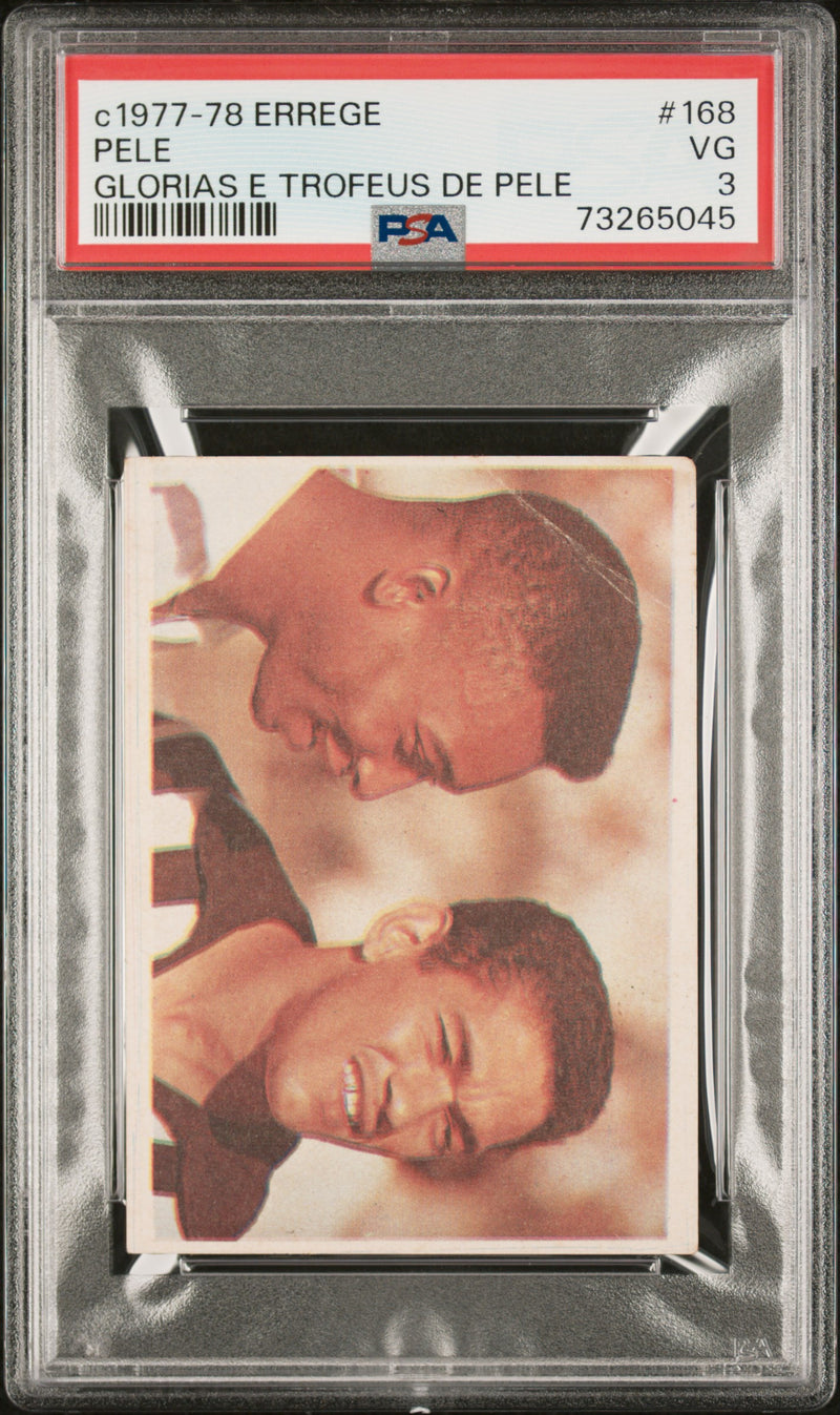 Pele 1977 PSA 3 Errege #168 Rare Trading Card Glorias e Trofeus de Pele