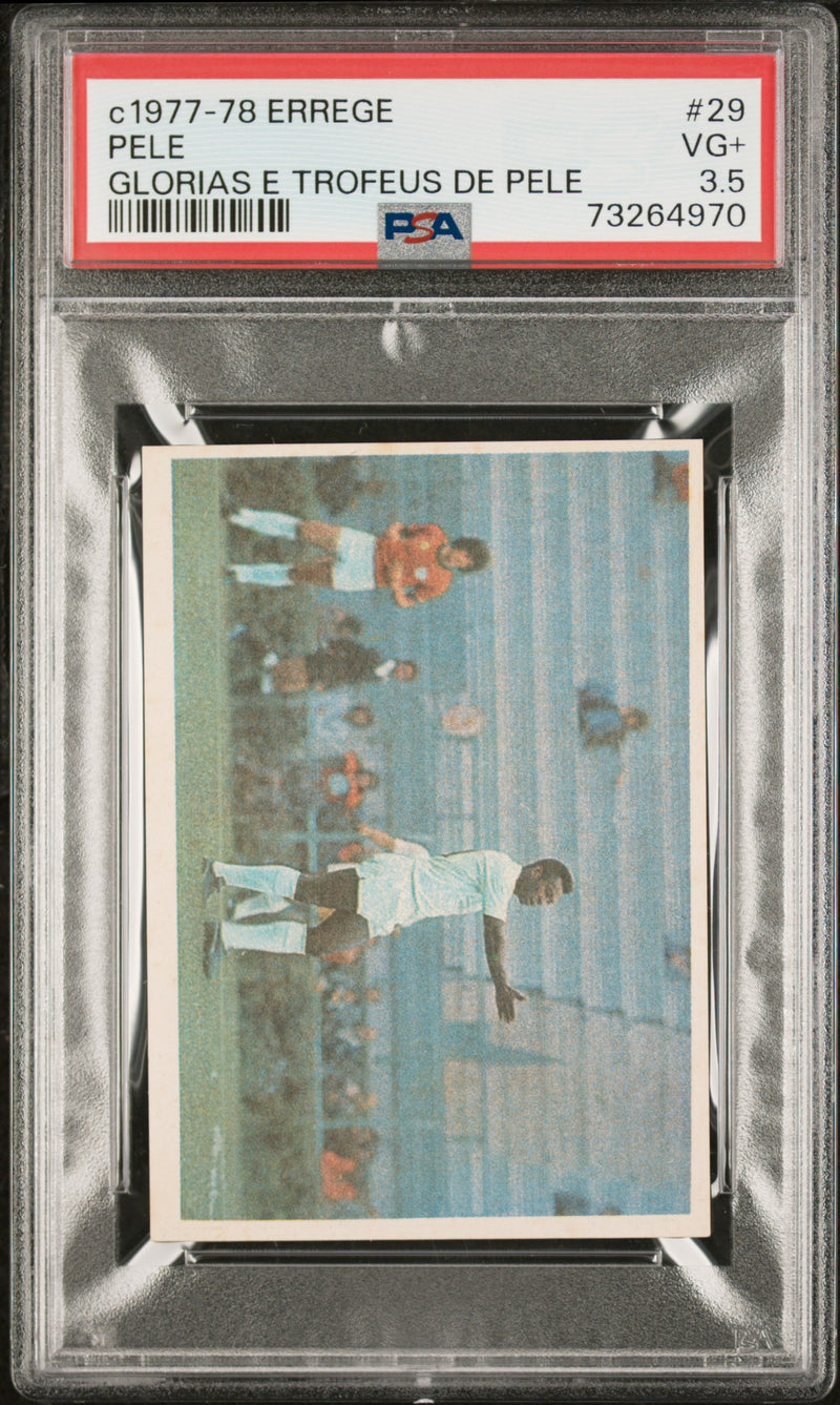 Pele 1977 PSA 3.5 Errege #29 Rare Trading Card Glorias e Trofeus de Pele