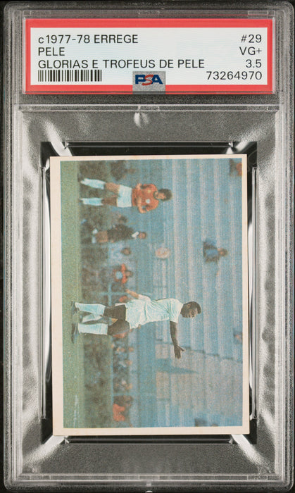PSA 3 VG Pele 1977 Errege #29 Rare Trading Card Glorias e Trofeus de Pele