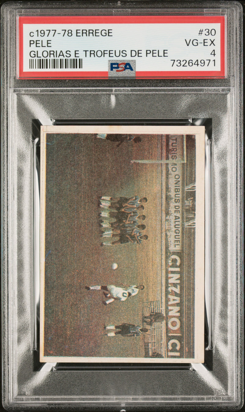 PSA 4 VG-EX Pele 1977 Errege #30 Rare Trading Card Glorias e Trofeus de Pele