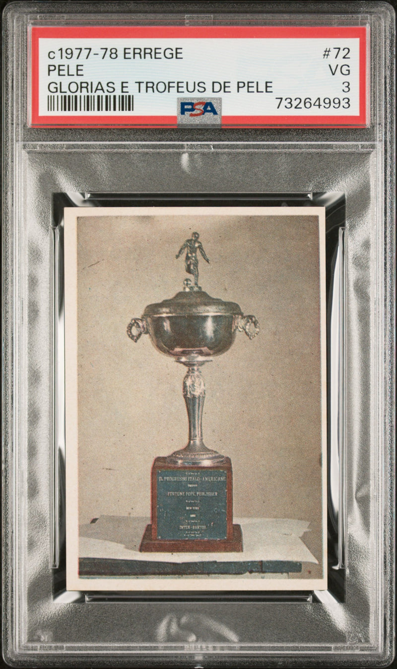 Pele 1977 PSA 3 Errege #72 Rare Trading Card Glorias e Trofeus de Pele