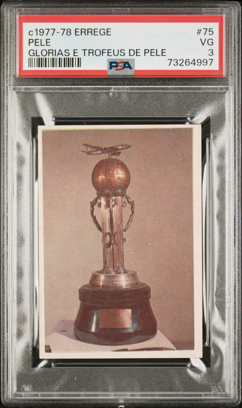 Pele 1977 PSA 3 Errege #75 Rare Trading Card Glorias e Trofeus de Pele