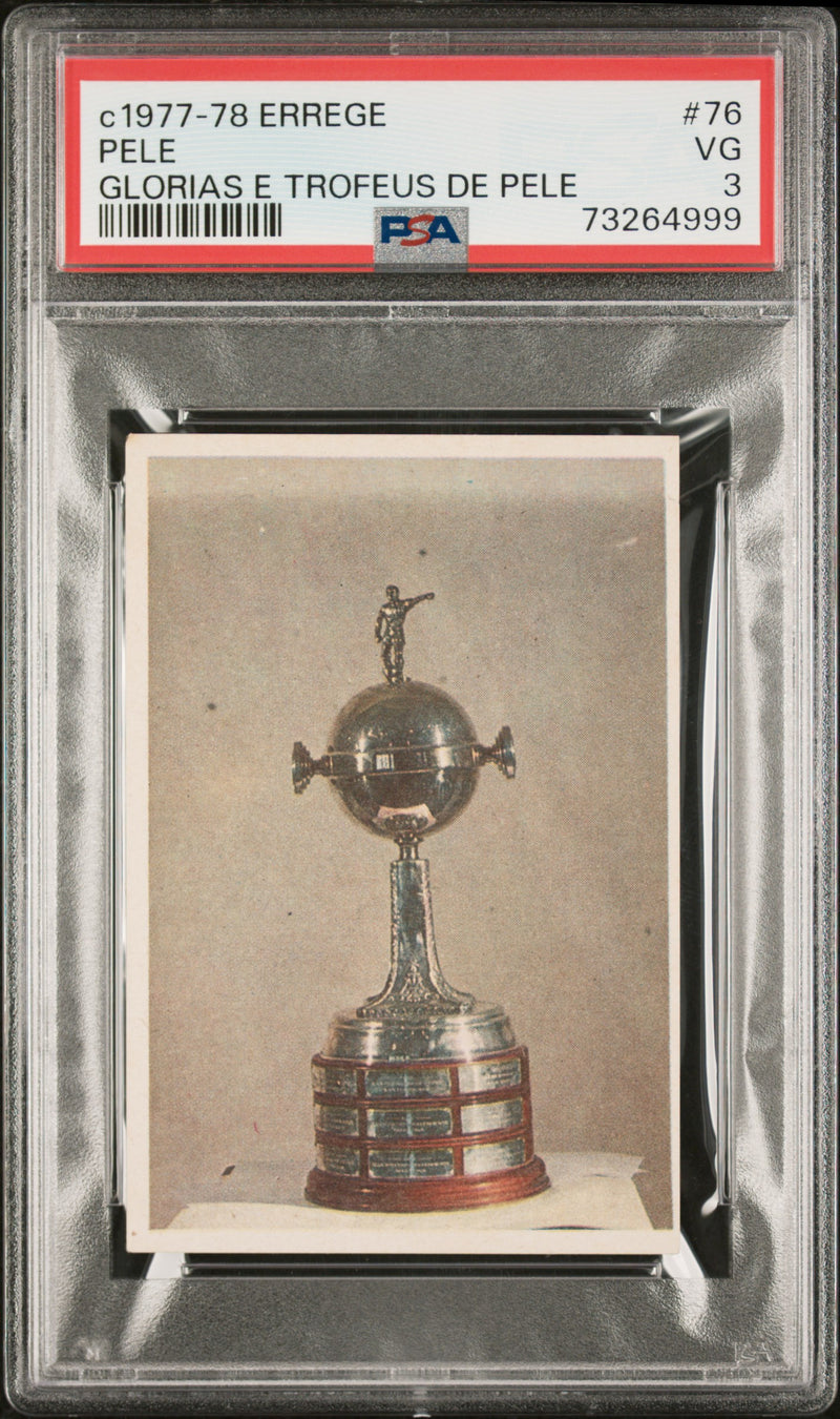 Pele 1977 PSA 3 Errege #76 Rare Trading Card Glorias e Trofeus de Pele