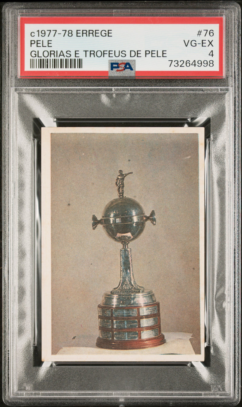 Pele 1977 PSA 4 Errege #76 Rare Trading Card Glorias e Trofeus de Pele