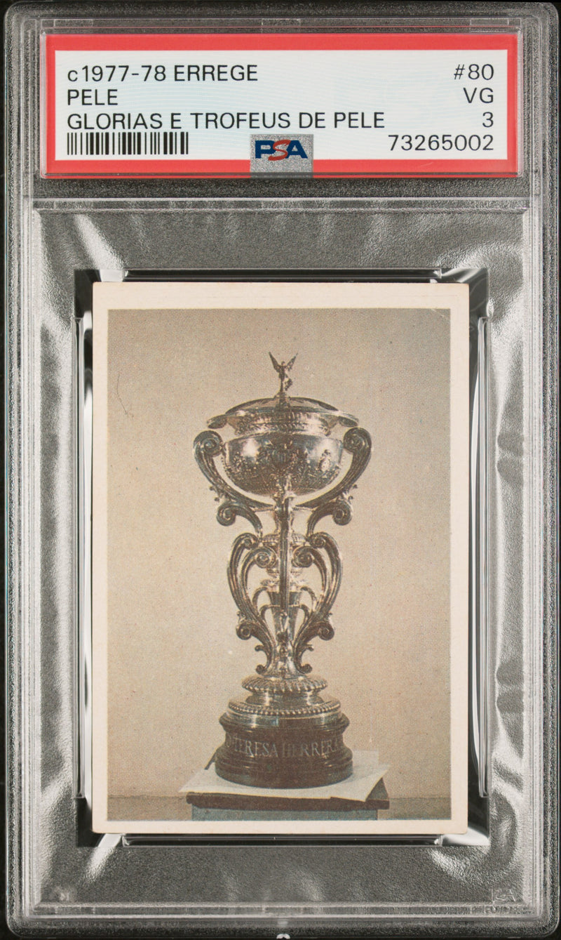 Pele 1977 PSA 3 Errege #80 Rare Trading Card Glorias e Trofeus de Pele