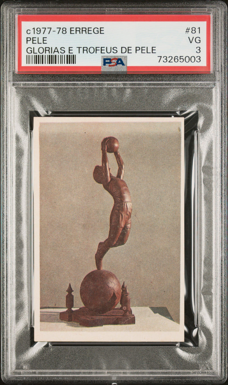 Pele 1977 PSA 3 Errege #81 Rare Trading Card Glorias e Trofeus de Pele