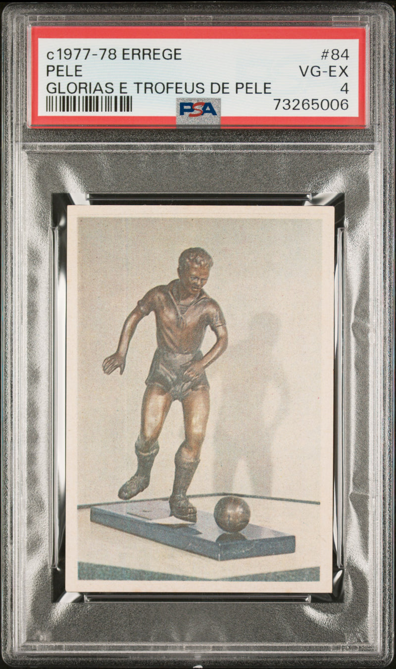 Pele 1977 PSA 4 Errege #84 Rare Trading Card Glorias e Trofeus de Pele