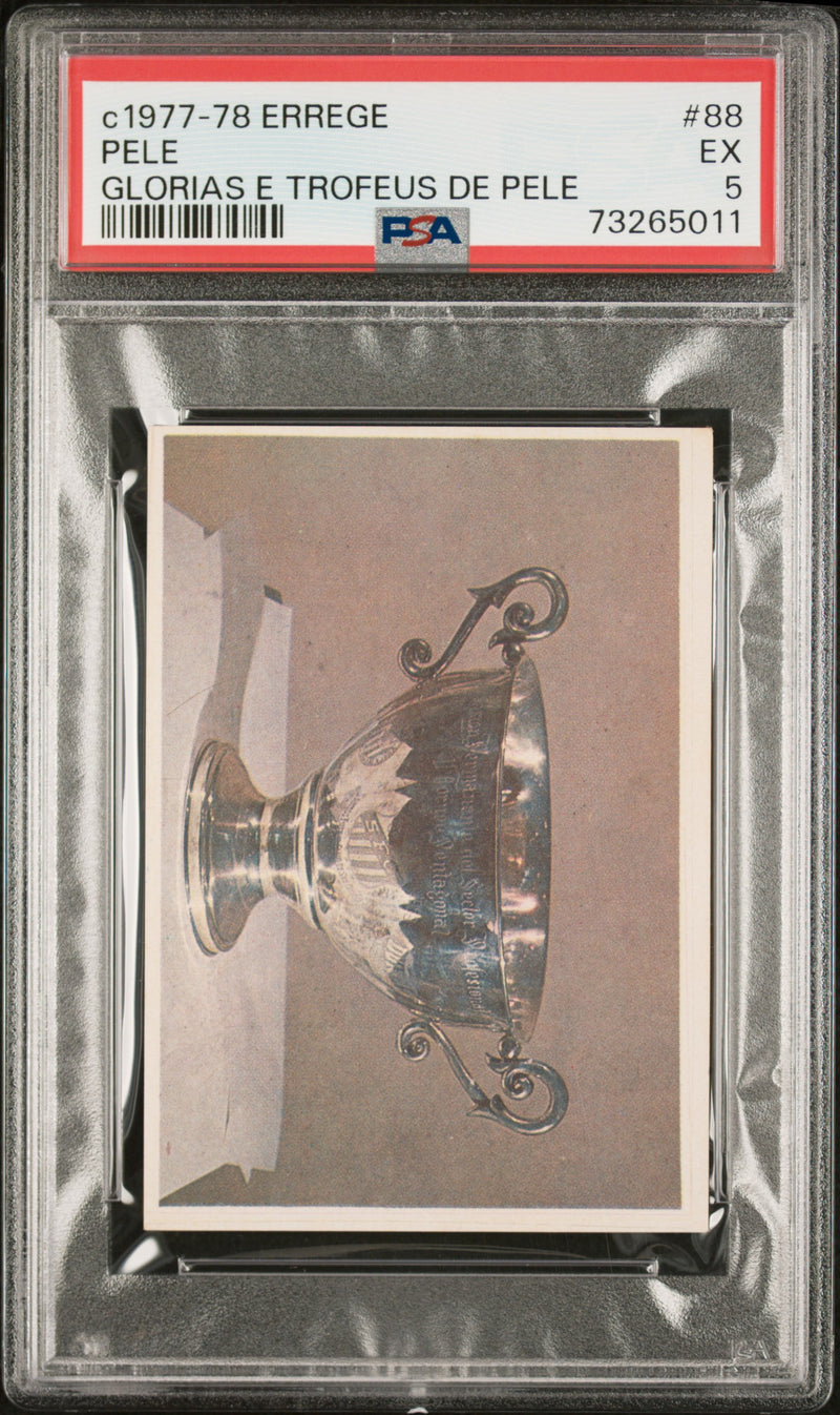 PSA 5 EX Pele 1977 Errege #88 Rare Trading Card Glorias e Trofeus de Pele