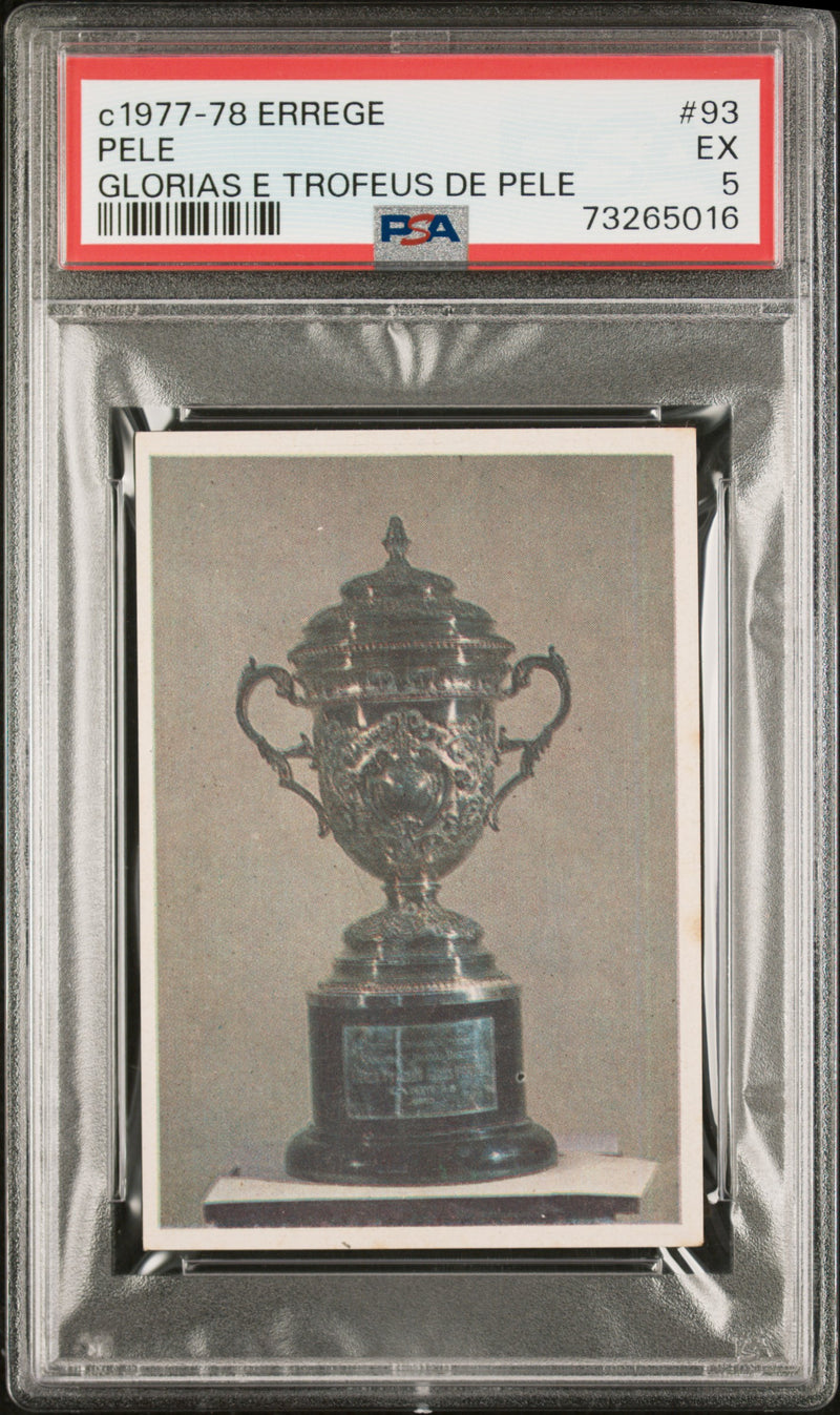 PSA 5 EX Pele 1977 Errege #93 Rare Trading Card Glorias e Trofeus de Pele