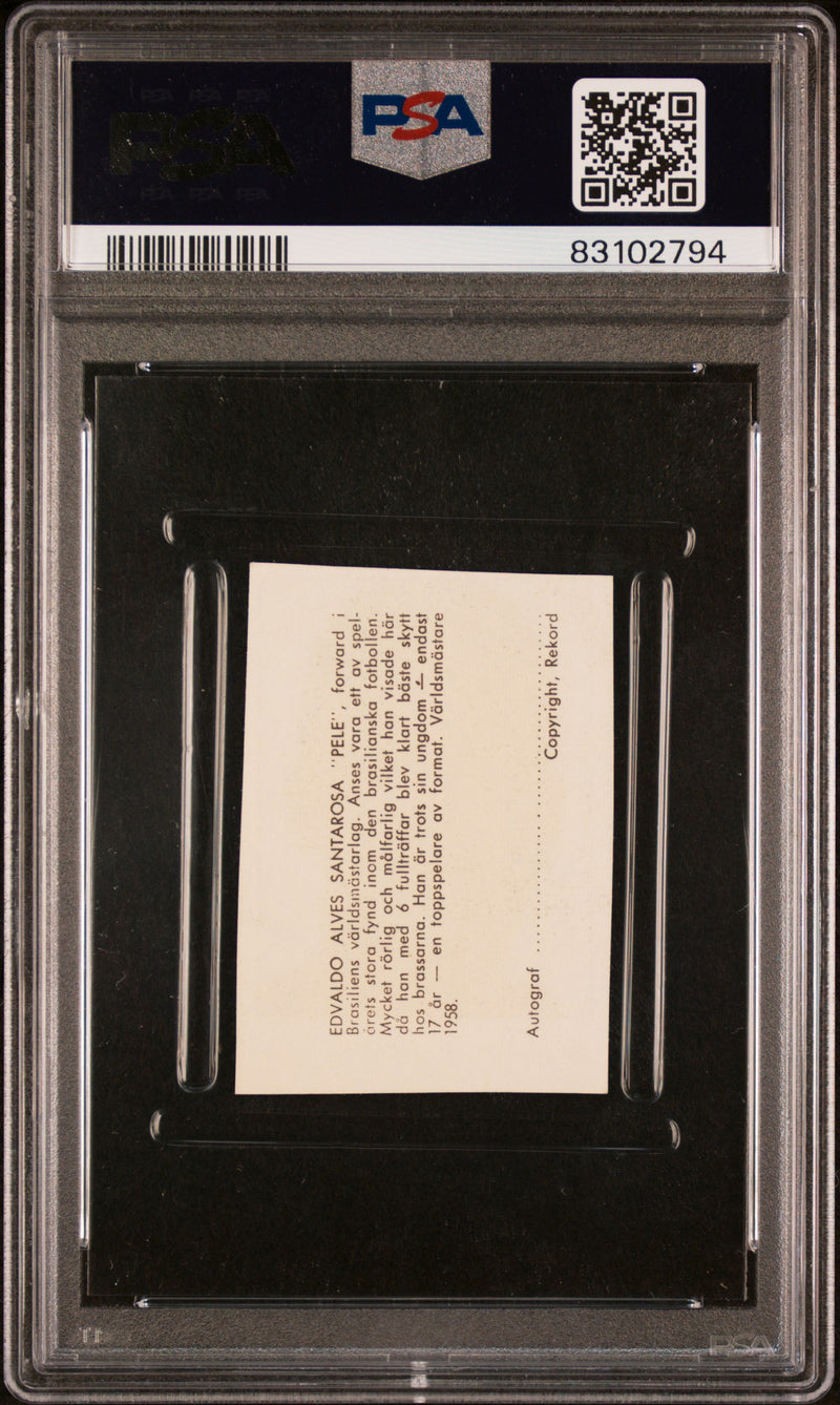 PSA 4 Pele 1958 Swedish  Rekord Journal-Hand Cut Rookie Card Brazil