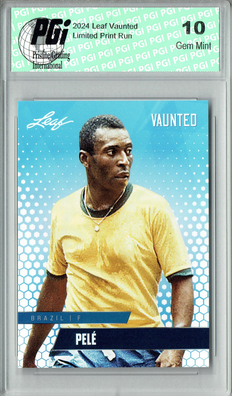 Pele 2024 Leaf Vaunted #V-14 Debut Collection Rare Trading Card PGI 10