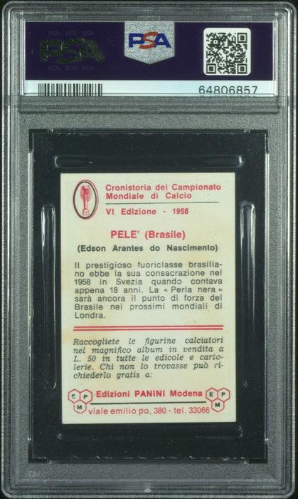 PSA 2 Pele 1965-66 Panini Calciatori Vintage Trading Card