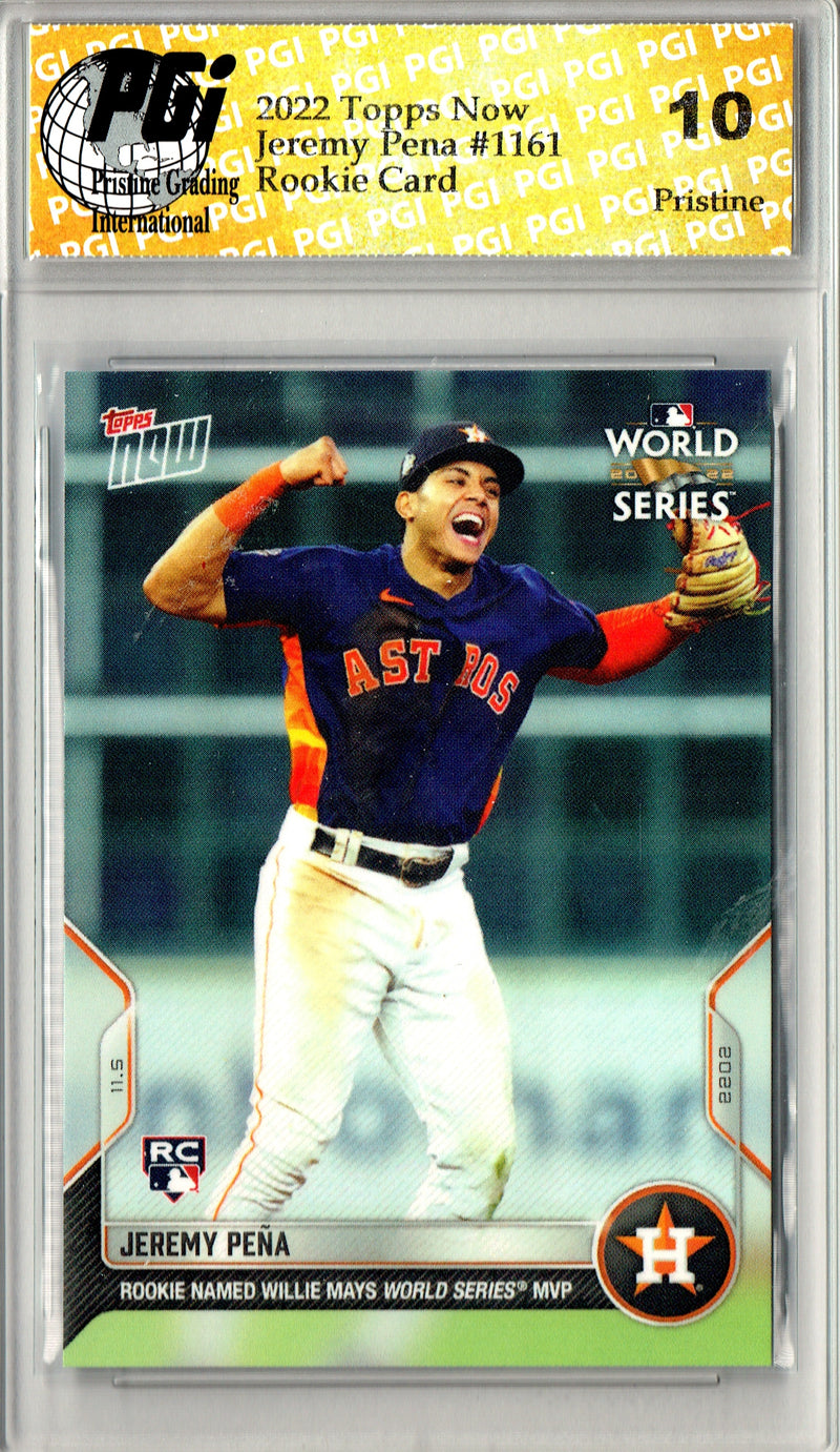 Jeremy Pena 2022 Leaf #1161 PRISTINE Rookie Card PGI 10