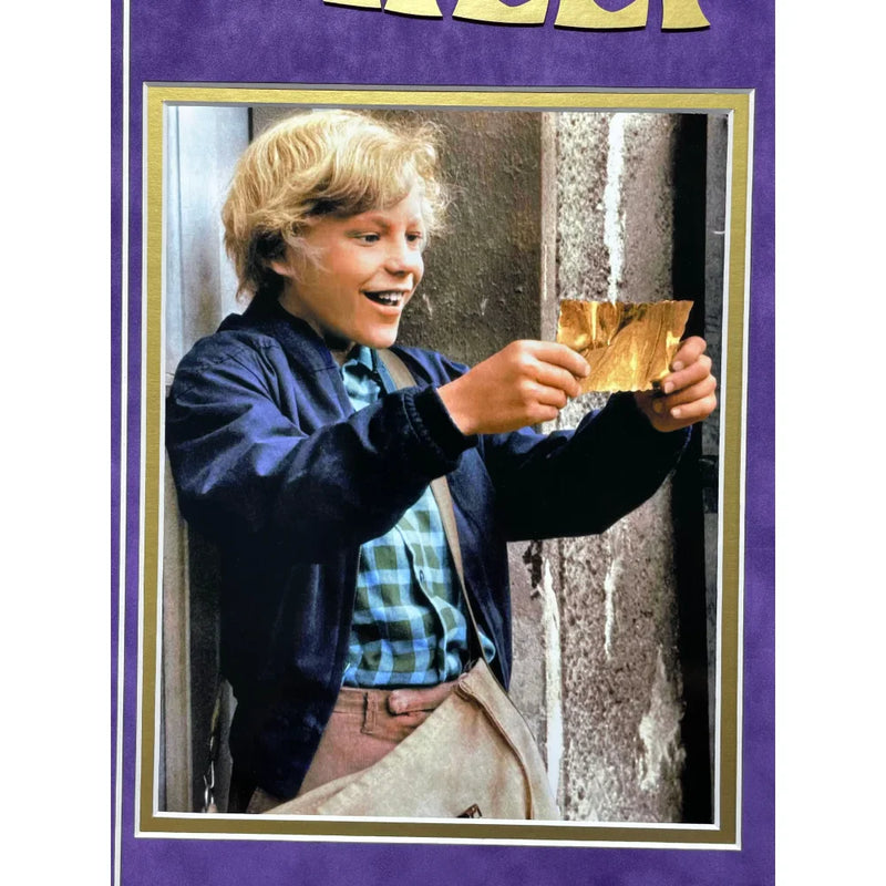 Peter Ostrum Willy Wonka Autographed Framed Golden Ticket Bar JSA COA Signed Inscribed