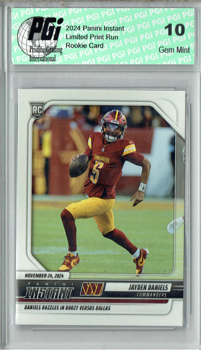 Jayden Daniels 2024 Panini Instant #170 Low Print Run: 1599 Rookie Card PGI 10