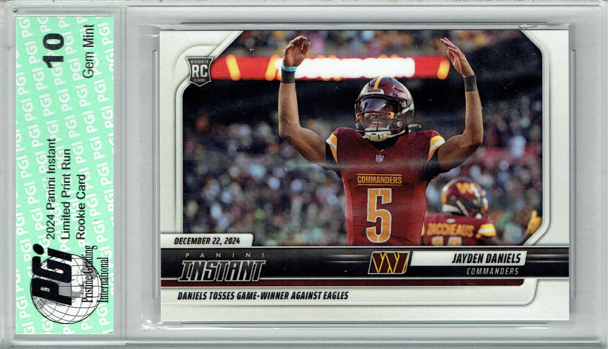 Jayden Daniels 2024 Panini Instant #224 Only 927 Made Rookie Card PGI 10