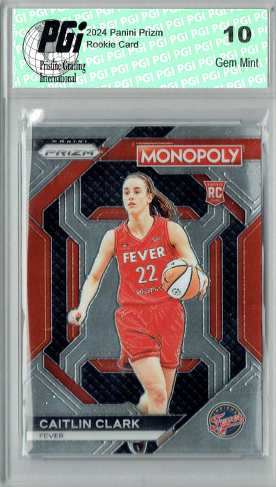 Caitlin Clark 2024 Panini #WNBA27 Monopoly Rookie Card PGI 10