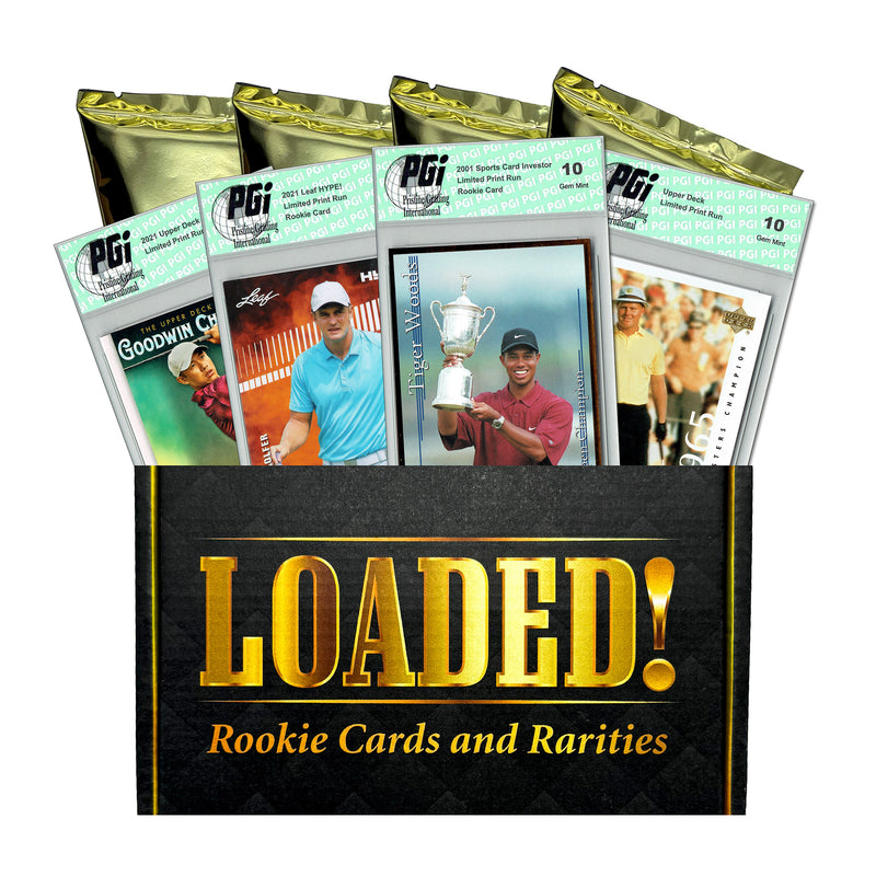 LOADED! PGI 10 Golf Collector's Box: 4 Rookie Cards - Tiger, Scheffler and more