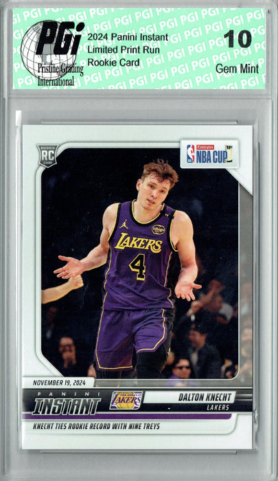 Dalton Knecht 2024 Panini Instant #135 Limited Edition Rookie Card PGI 10