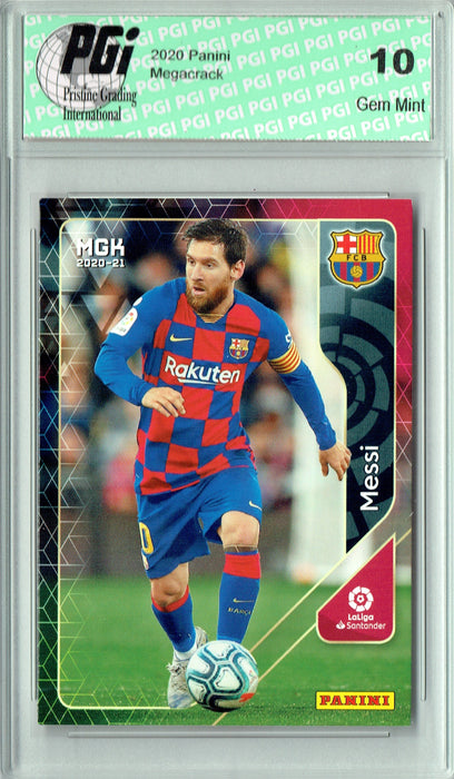 Lionel Messi 2020 Panini #70 Megacracks Barcelona Rare Trading Card PGI 10