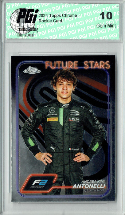 Andrea Kimi Antonelli 2024 Topps Chrome #22 Future Stars Rookie Card PGI 10