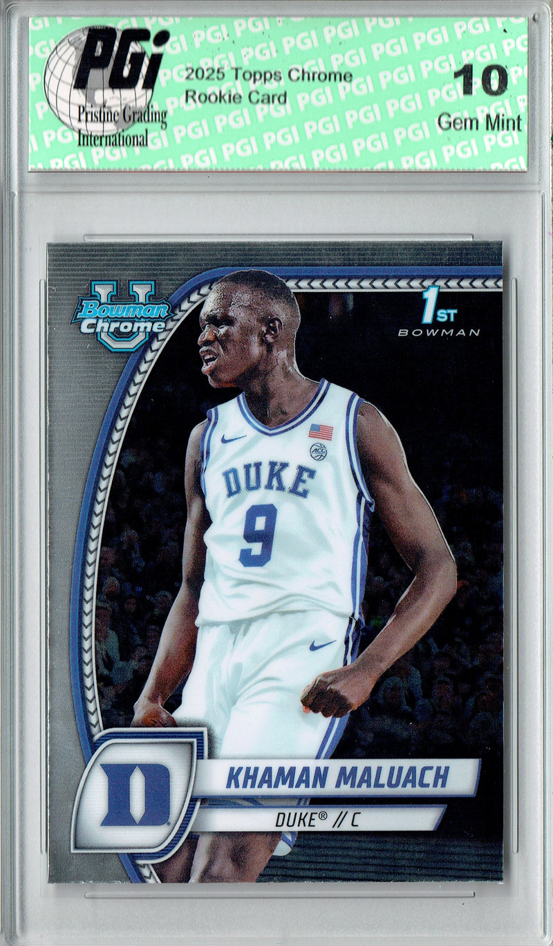 Khaman Maluach 2025 Bowman Draft Chrome #46 1st Rookie Card PGI 10