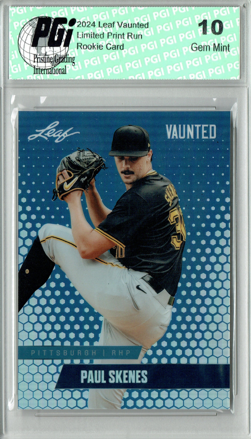 Paul Skenes 2024 Leaf Vaunted Metal #VM-13 Blue 20 Made Rookie Card PGI 10