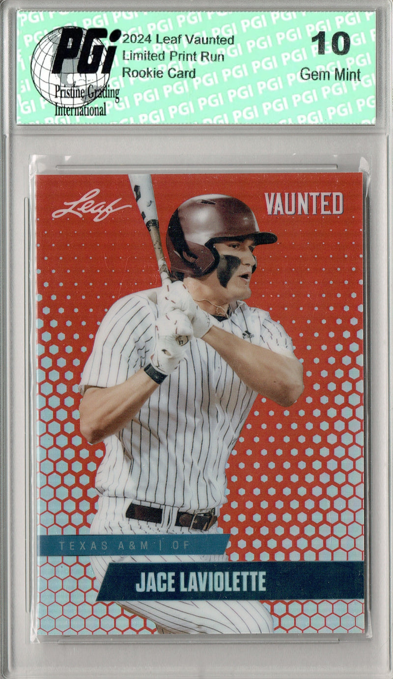 Jace LaViolette 2024 Leaf Vaunted Metal #VM-05 Red Only 2 Made Rookie Card PGI 10