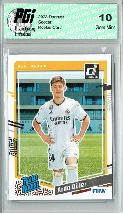 Arda Guler 2023 Panini America #184 Real Madrid/Turkey Rookie Card PGI 10