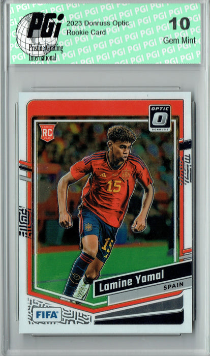 Lamine Yamal 2023 Donruss Optic #54 Spain Rookie Card PGI 10
