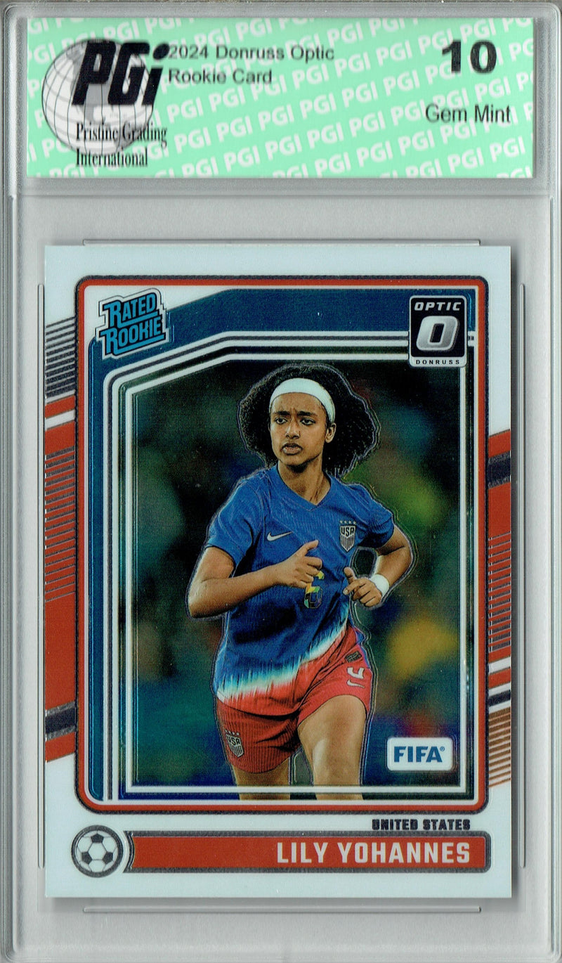 Lily Yohannes 2024 Donruss Optic #183-O Team USA Rookie Card PGI 10