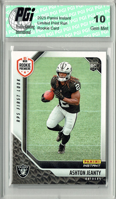 Ashton Jeanty 2025 Panini Instant #RPSFL-2 RPS First Look Rookie Card PGI 10