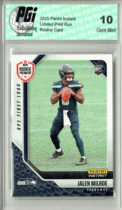 Jalen Milroe 2025 Panini Instant #RPSFL-11 RPS First Look Rookie Card PGI 10