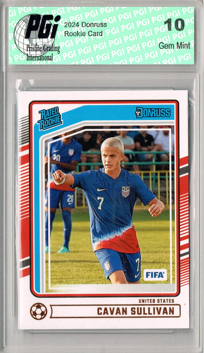 Cavan Sullivan 2024 Donruss #184 USA Rookie Card PGI 10