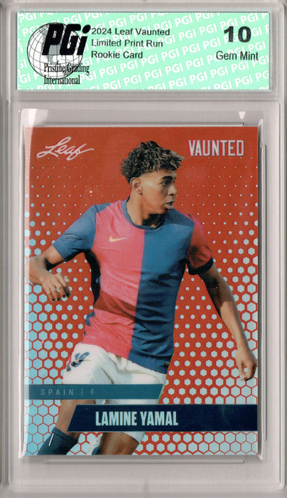 Lamine Yamal 2024 Leaf Vaunted Metal #VM-09 Orange Only 3 Made Rookie Card PGI 10