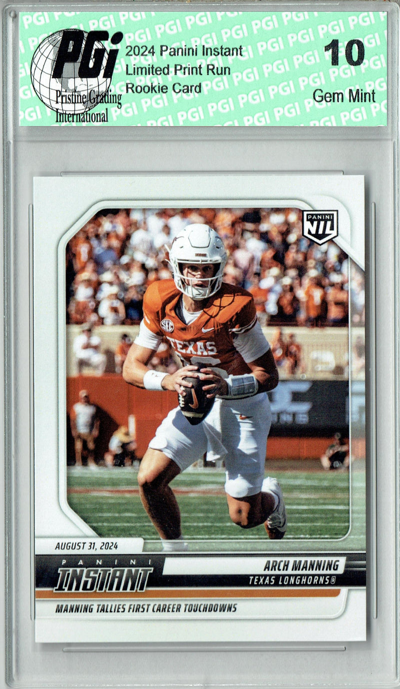Arch Manning 2024 Panini Instant #AMA 1st Career Touchdowns! Rookie Card PGI 10