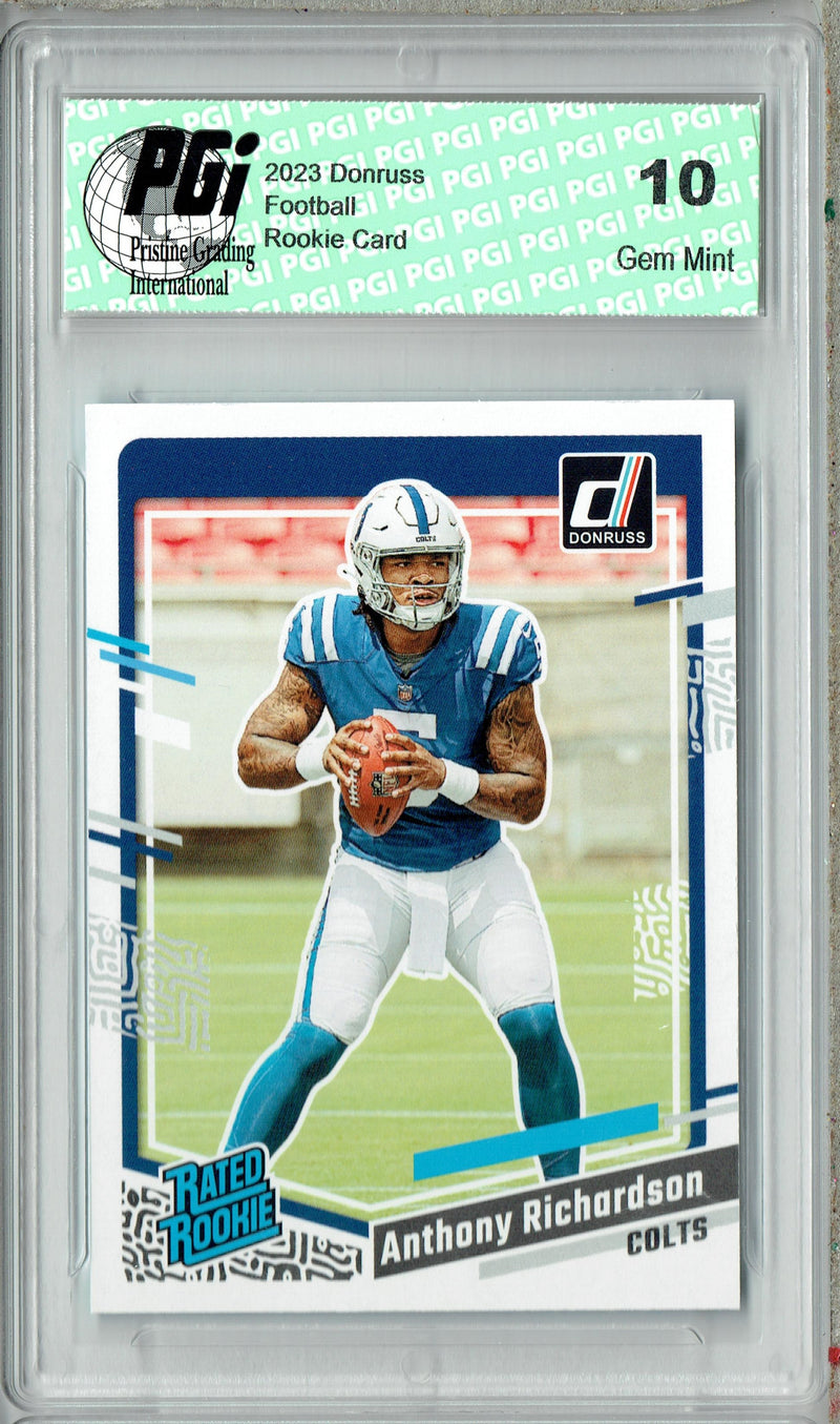 Anthony Richardson 2023 Donruss Football #343 Rated Rookie Card PGI 10